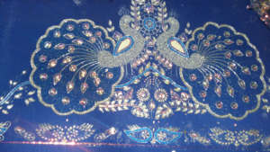 Embroidery with stones
