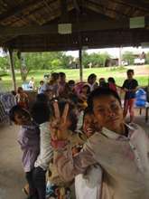 Children playing tug of war