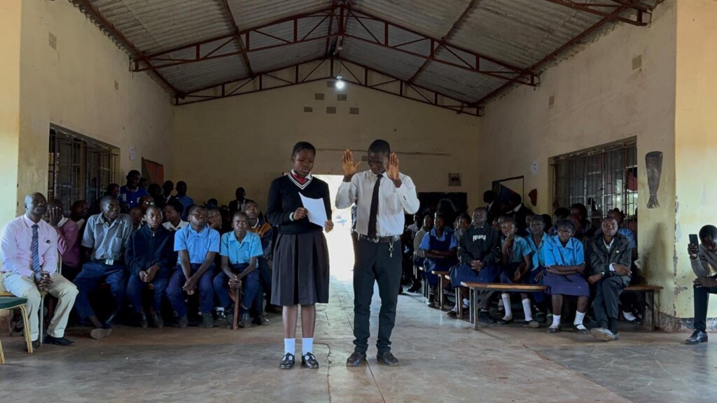 Student speeches expressing their thanks