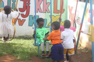 Children at Apple Junior School Bukerere