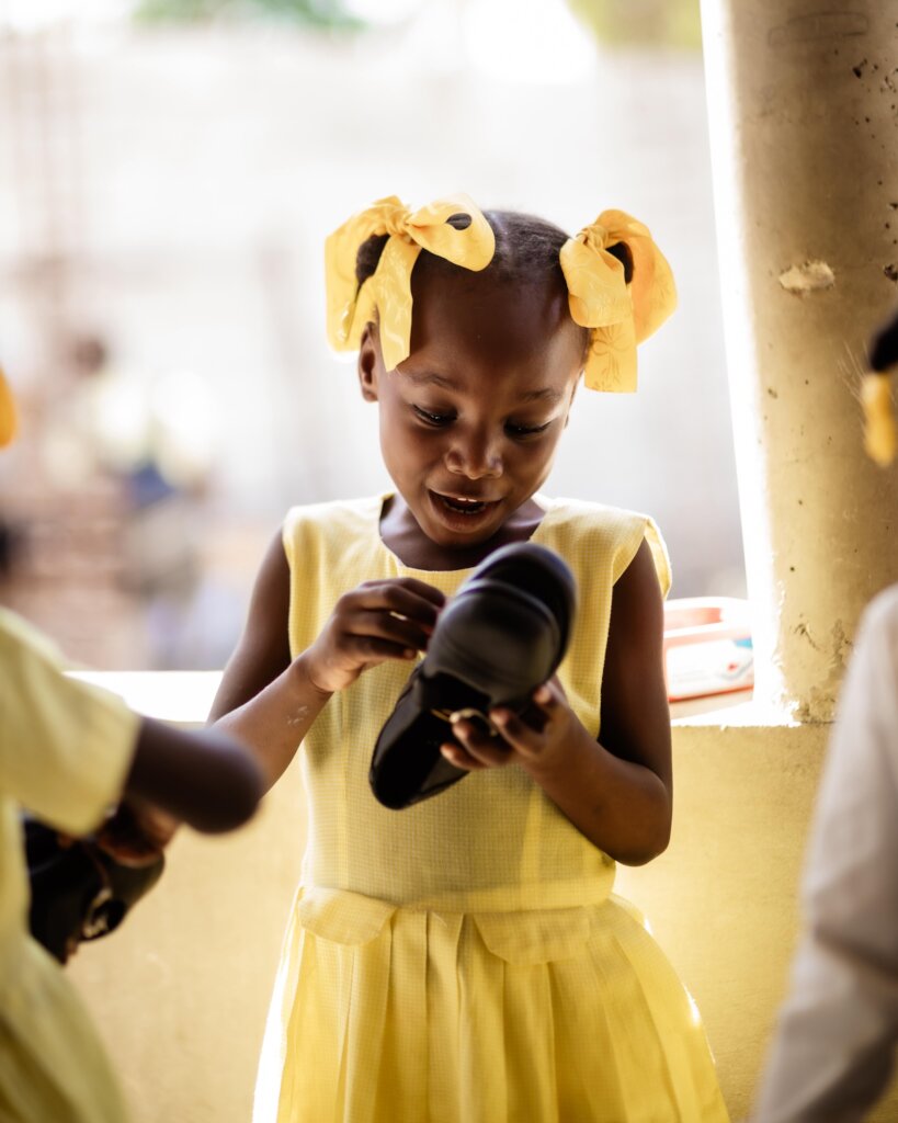 help us give 100 Haitian children Shoes for school