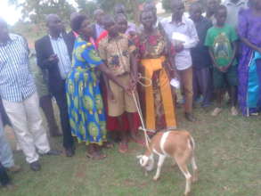 Beneficiary given a goat