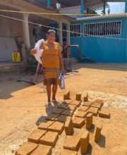 Adobe-making in San Marcos.