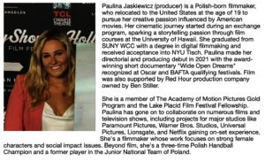 Producer's Bio