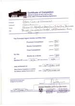 Certificate of Completion