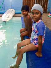 Zara and Ashton waiting for their turn