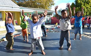 PCC Kids on Trampoline