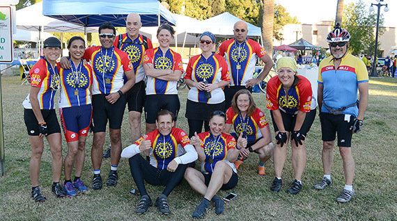 The Rotary Team gets ready to ride for polio