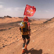 Michel Porhel runs for polio eradication