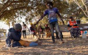 Community health workers perform skits