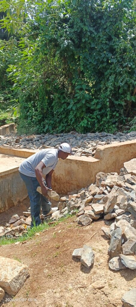 Work on Birirbei spring protection