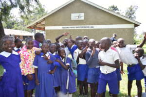 Happy supported children in school