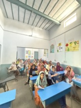Students in the class before facility