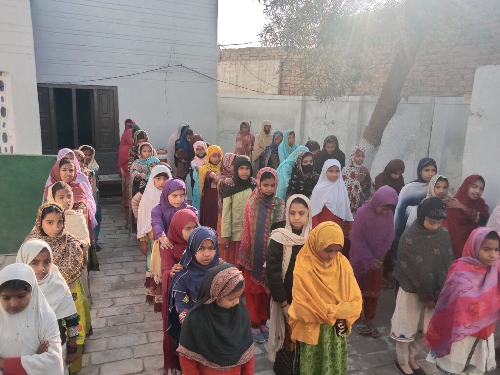 Student Assembled in school building