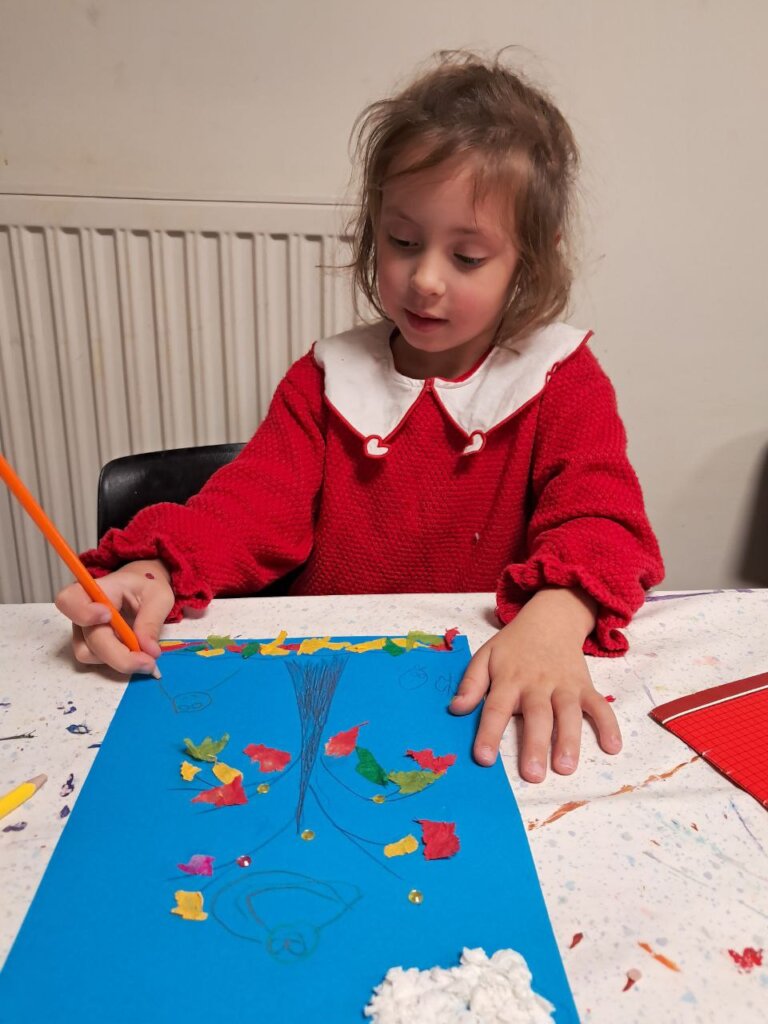 Blind children in the warm palms of art
