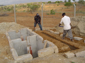 The Pit Latrine is almost complete