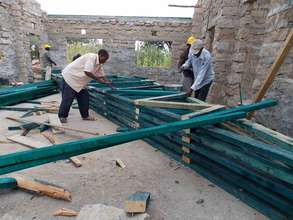 Working on the roof