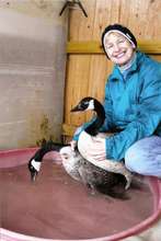 A volunteer and a CWR resident