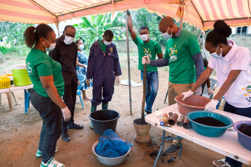 Youth Learning Briquette Production