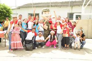 just having fun with volunteers