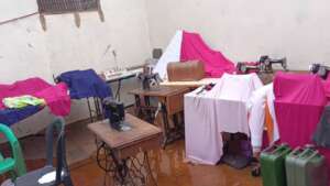 Damaged sewing machines