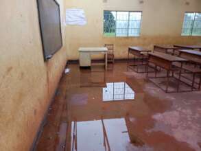 Flooded classroom