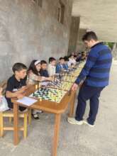 Samuel Sevian during the simultaneous exhibition