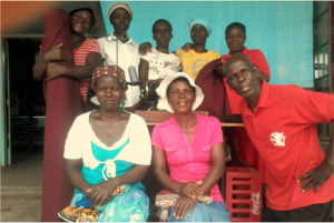 Women Ecstatic To Receive Sewing Material