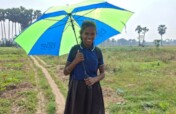 providing umbrella for children on this summer