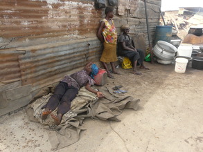 A section of the women idle