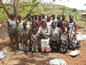 Group photograph with Mrs Gifty Asmah - CEO,  DQF