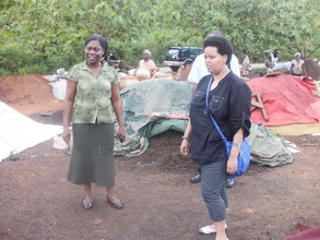 A visit by Helena Meri from CHF to the site