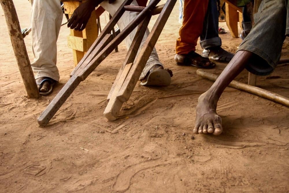 Equip disabled with new crutches