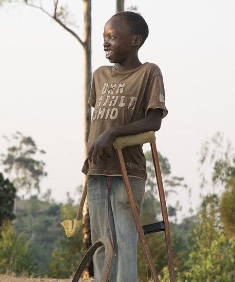 Equip disabled with new crutches