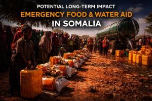 Emergency Food distribution Water trucking wells