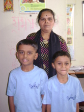 Bhushan with his mother & sister