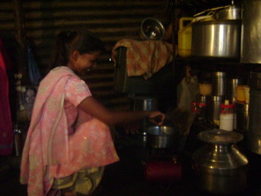 Cooking food for the family
