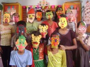 Masks made by children