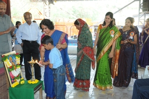 Seeking blessings of Goddess Saraswati