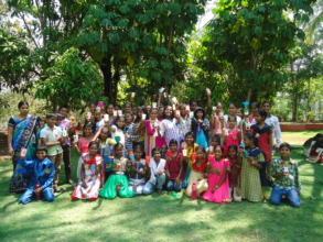 Children with their craft work