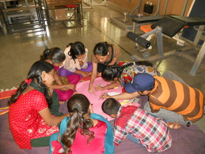 Tetra pak employees guiding children