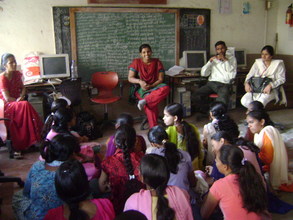 Youth group members in a planning session
