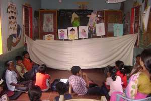 The stage is set for the best puppet show in town.