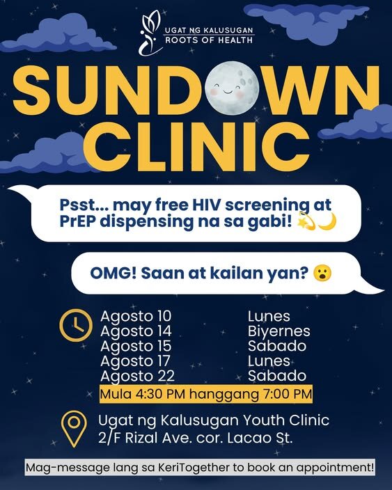Ad for our August Sundown Clinic Hours