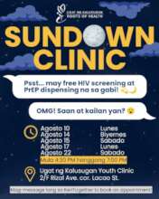 Ad for our August Sundown Clinic Hours