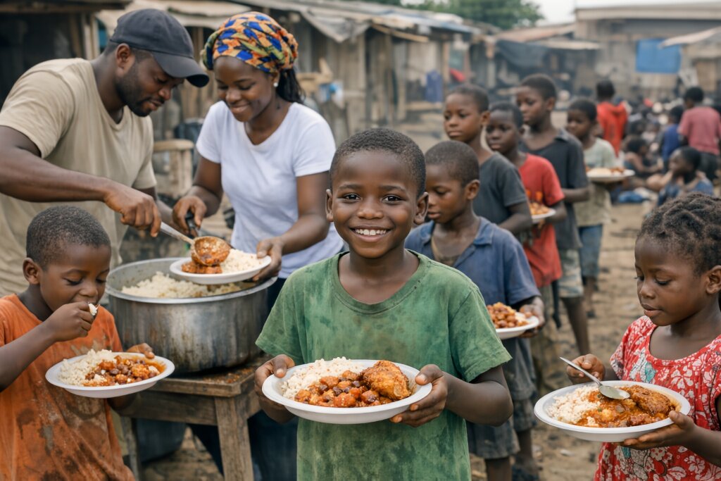 Provide Daily Meals for Street Children in Ghana