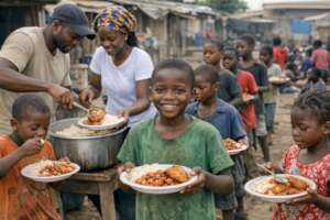 Provide Daily Meals for Street Children in Ghana