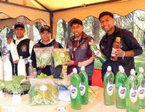 Youth proudly showcase the results of their work
