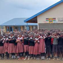 Children singing at Esupetai School