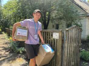 Last-mile delivery, by hand.